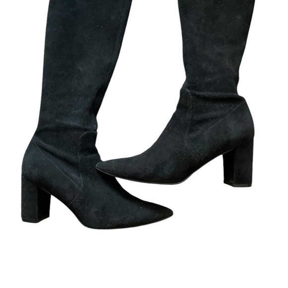 STUART WEITZMAN Suede Leather Pointy Thighland Over The Knee Heeled Boots - Picture 5 of 13